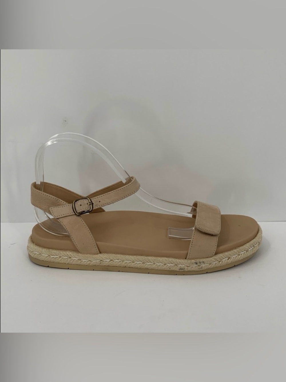 ABEO Isle Strap sandal shoe comfort leather strappy flat back Espadrille tan 11